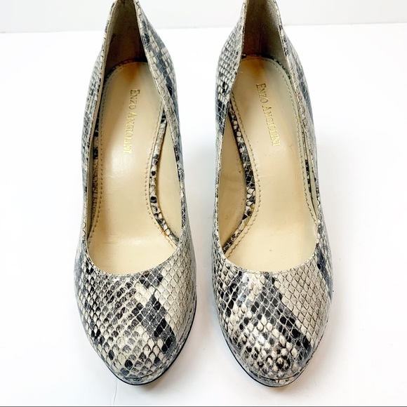 enzo angiolini snakeskin pumps